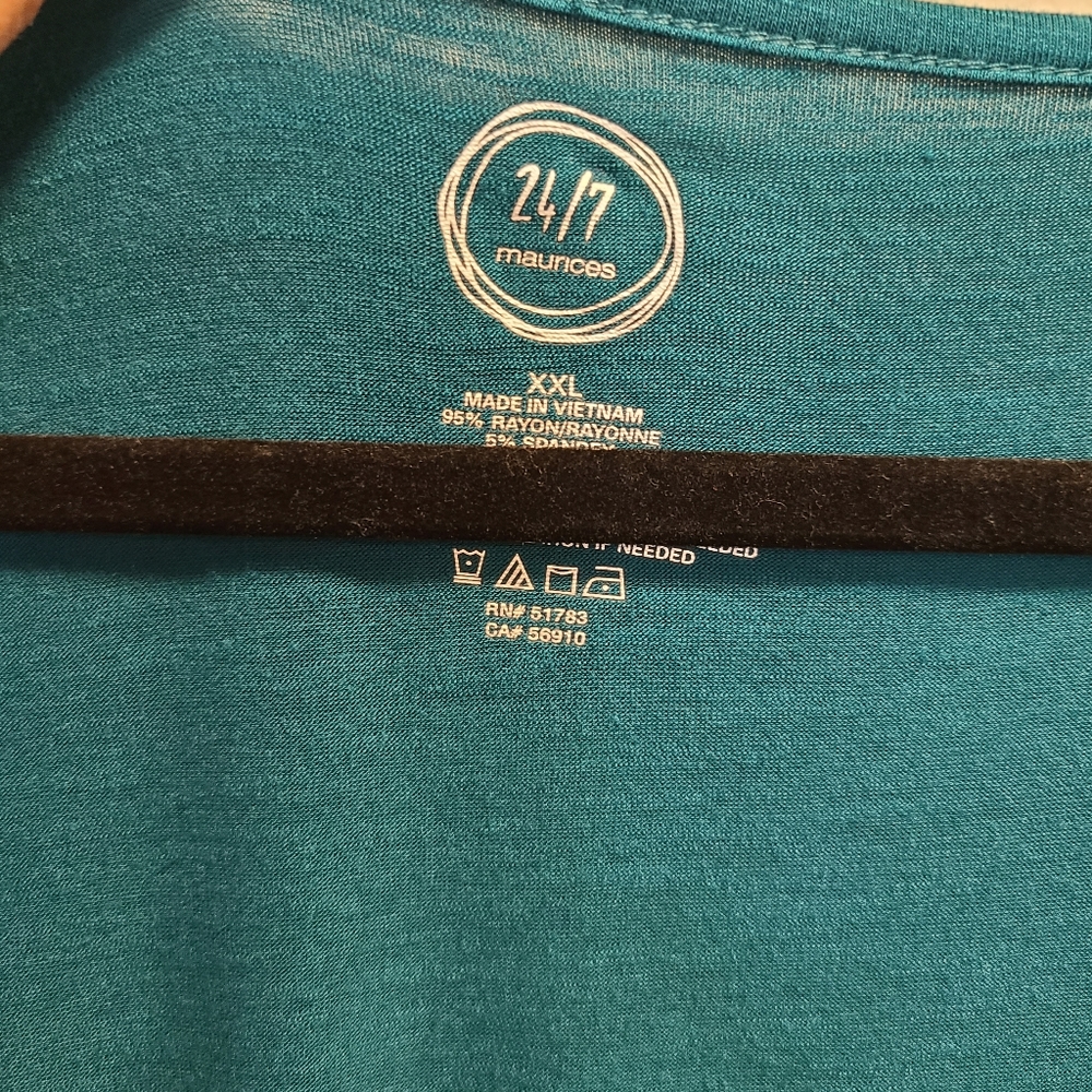 Maurices Teal soft shirt sleeve shirt. Size XXL